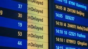 Table With Flight Schedule of Delays