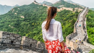 Crowded Great Wall Of China