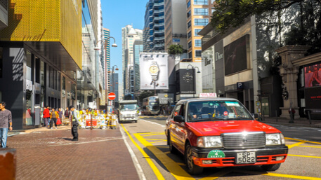 Hong Kong Red Taxi