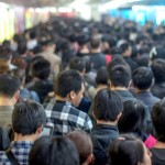 Crowd Subway in Beijing China