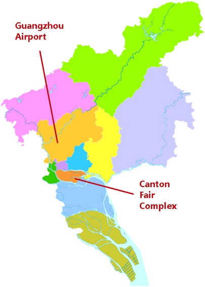 Map Of Guangzhou, Canton Fair