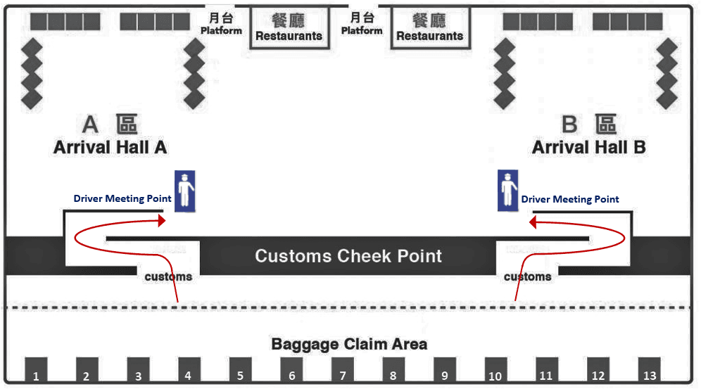 Hong Kong Airport Arrival Hall Floor Plan